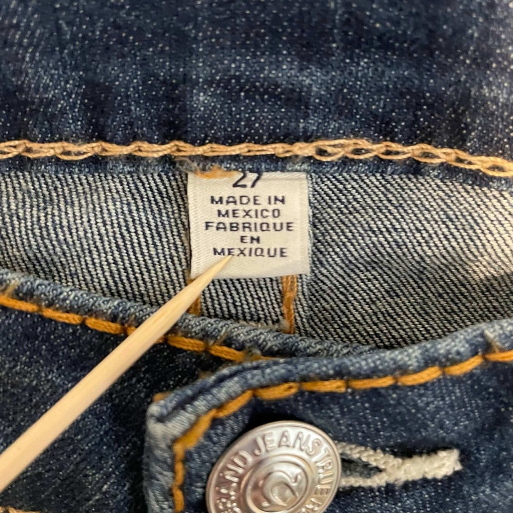 $235 NWT True Religion Size 27 Havana Bootcut Big T Jeans Blue Havana - Picture 4 of 12